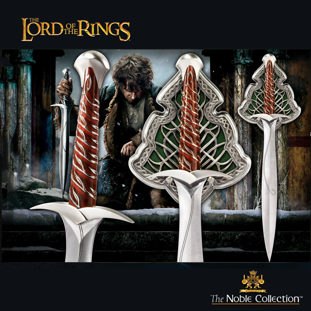 美国代购指环王魔戒霍比特人周边弗罗多比尔博刺叮剑cos武器