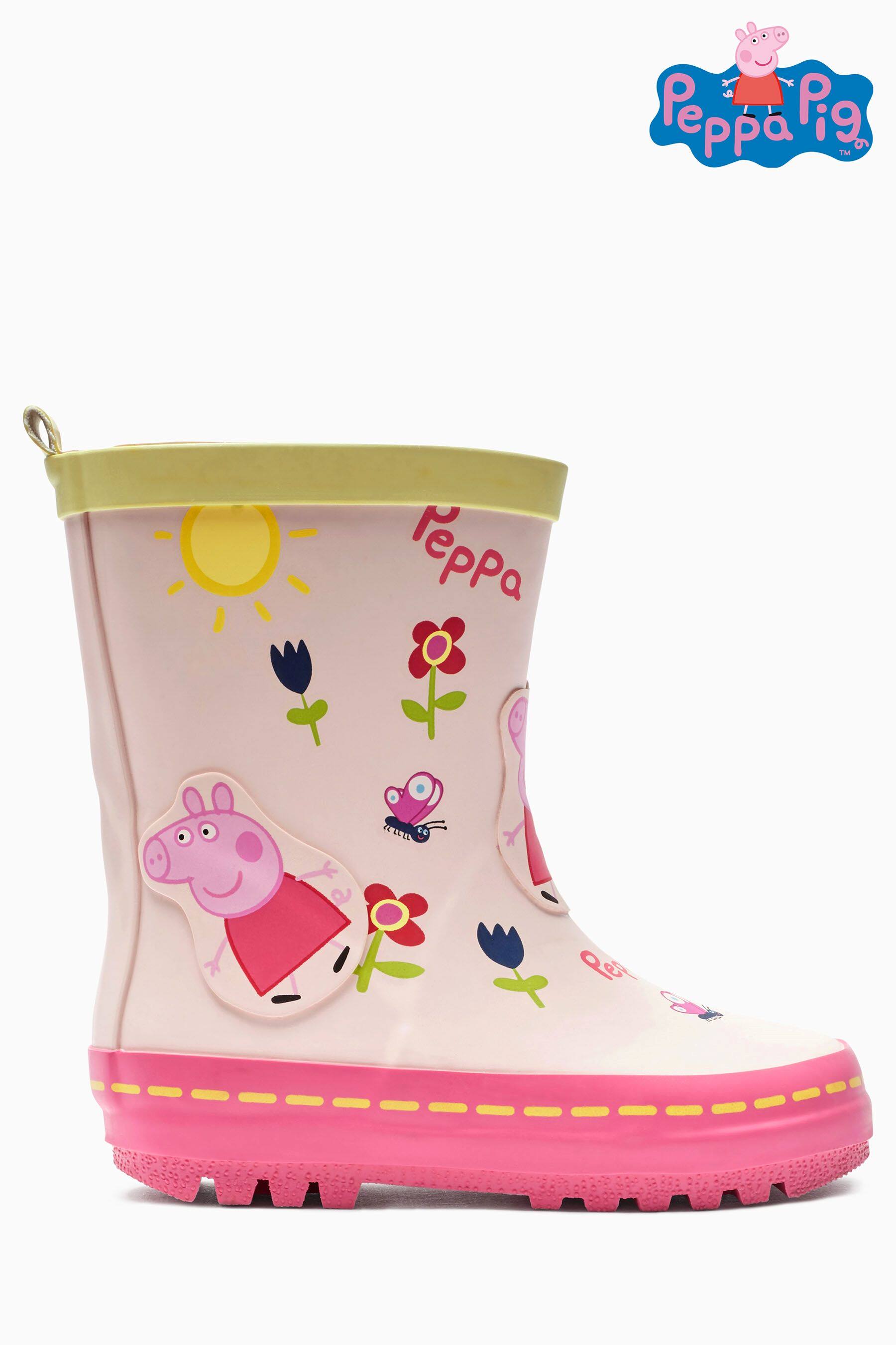 现货 英国next正品 女童女孩 佩佩粉红小猪小妹佩奇琪雨鞋靴