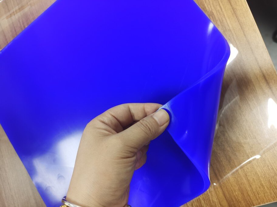 包邮高粘硅胶垫滚轮垫30厘米蓝色粘防静电可清洗双面除尘垫矽胶软