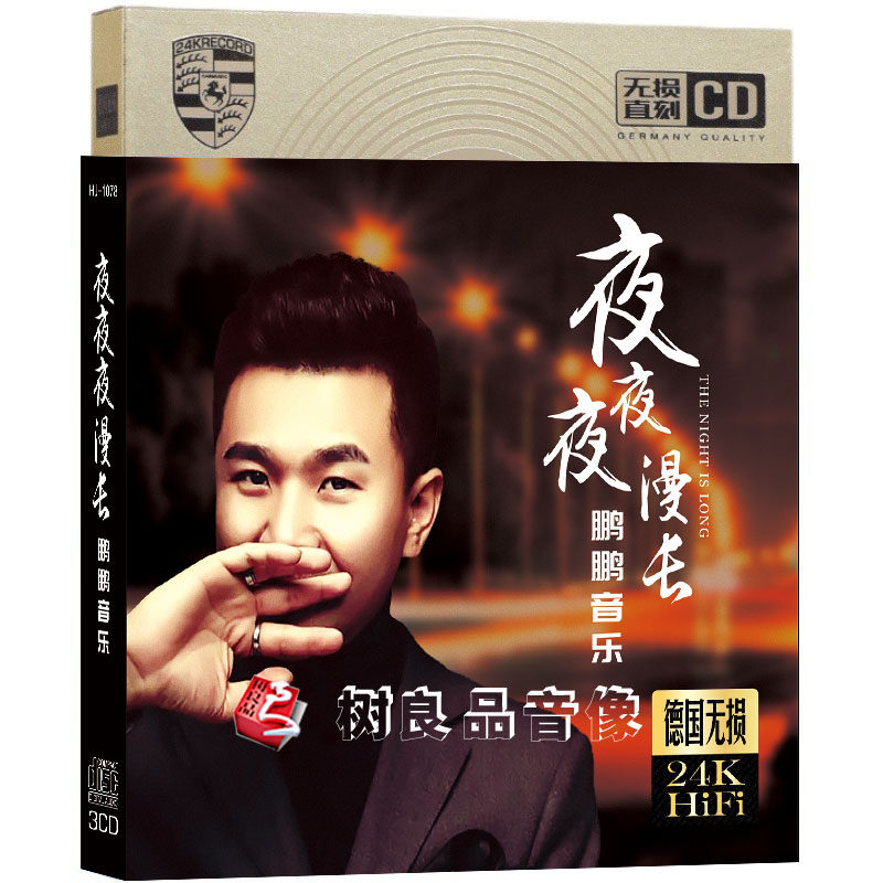 鹏鹏音乐小鱼儿网红歌曲音乐汽车载cd碟 车用光盘无损音质夜漫长