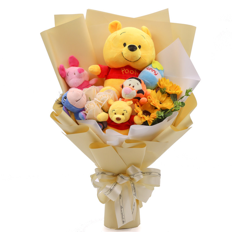 特价熊 毛绒玩具 送女朋友_卡通花束小熊毛绒公仔娃娃特别创意生日