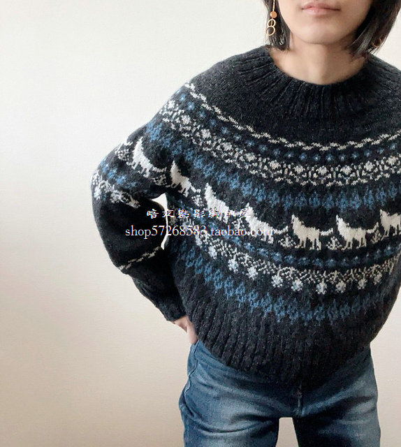 狼嚎提花毛衣  暗夜魅影翻译中文pdf图解文字说明 请备注邮箱