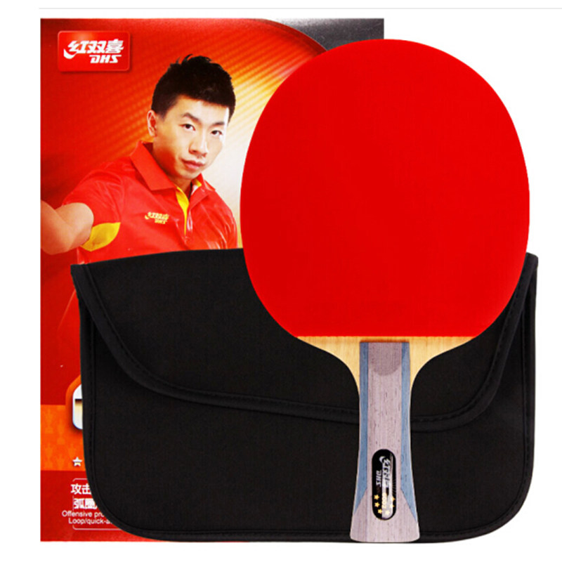 热销乒乓球拍红双喜六星级6002
