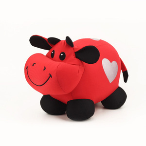 爱心站牛/大红牛公仔 顺滑面料粒子填充/纳米玩具布偶玩偶