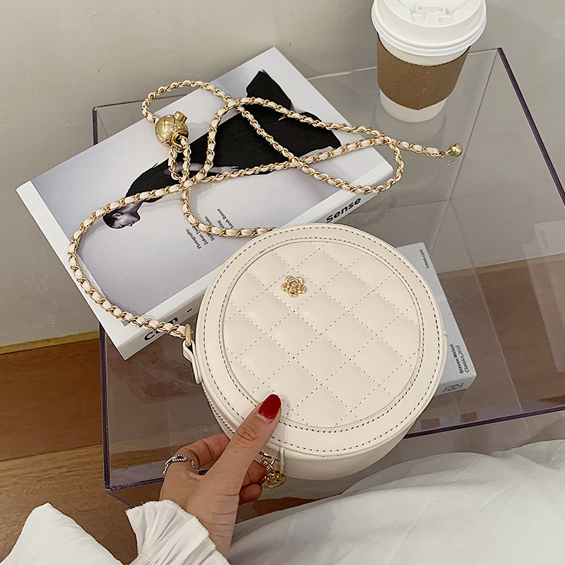 菱格绣线小包包女包2020新款潮时尚链条单肩斜挎包网红洋气小圆包