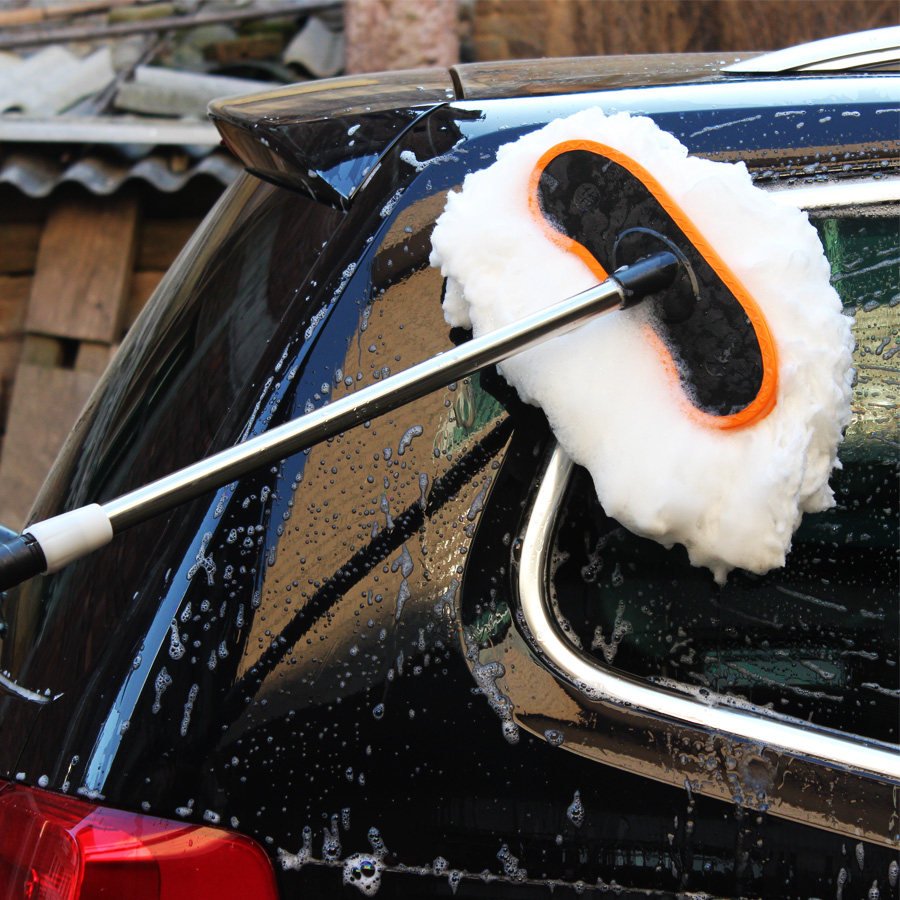 牛奶丝洗车刷子擦车拖把长柄伸缩杆纳米水刷洗车神器专用汽车长杆