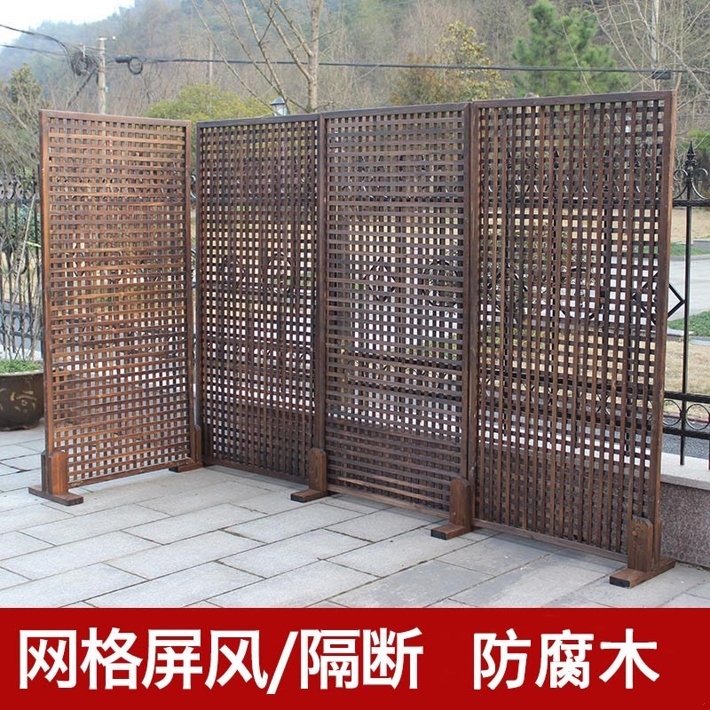 碳化防腐木栅栏屏风实木质餐厅隔断壁挂网格墙面植物爬藤花架围栏|ruв категории доставка цветов/цветок моделирования/растения садоводства, садовых принадлежностей, большой забор/забор - от Buy2taobao.com для оказания профессиональной услуги покупки агента Taobao