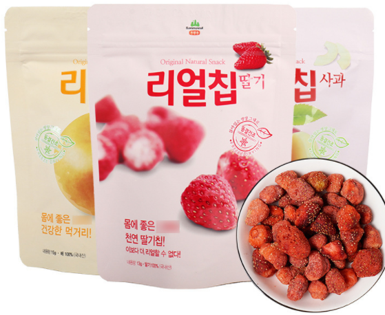 韩国海迪梦水果脆片休闲零食即食梨片冻干草莓干苹果脆片