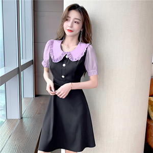 2021 summer new age reducing doll collar sweet dress