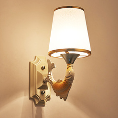 现代简约创意卧室床头客厅美式LED壁灯过道楼梯复古动物墙壁灯具