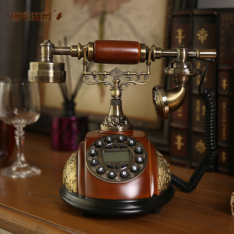 美式复古电话机摆件高档家居饰品欧式
