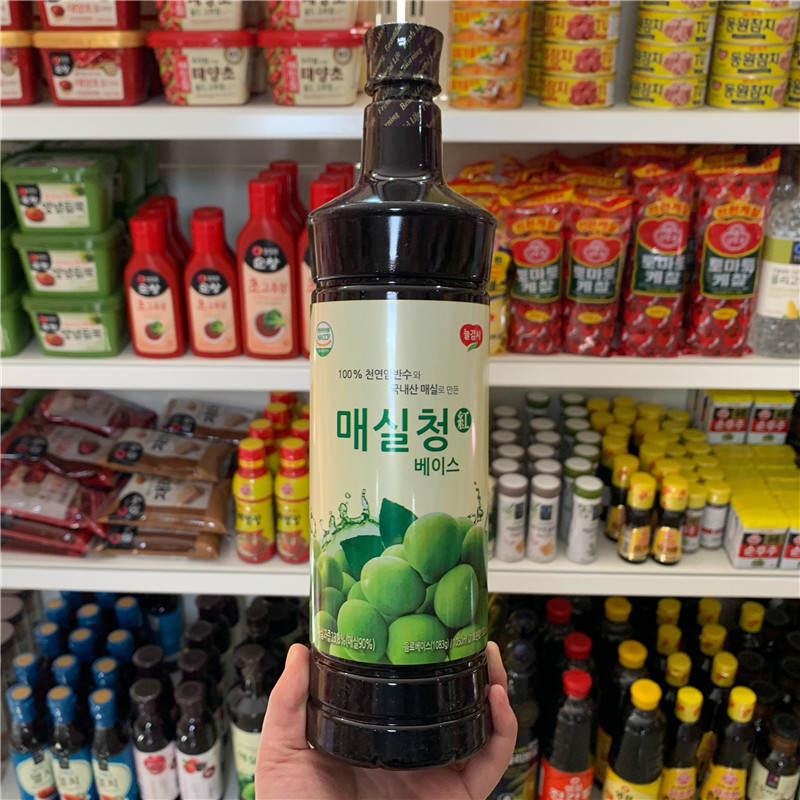 新批次韩国进口广野青梅浓缩汁970ml 青杏汁酸甜味网红青梅汁