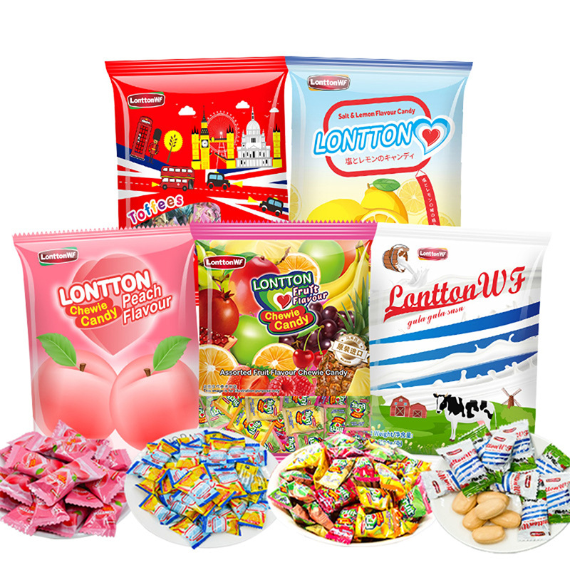 马来西亚进口lontton果超软糖500g结婚满月喜糖混合口味年货零食
