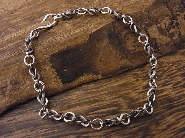 日本代购ms collection 潮流男士925银日系复古做旧圆环套环手链