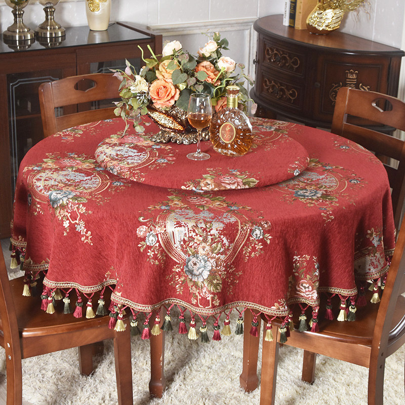 圆桌桌布中式新中式优惠券爱比价妈妈