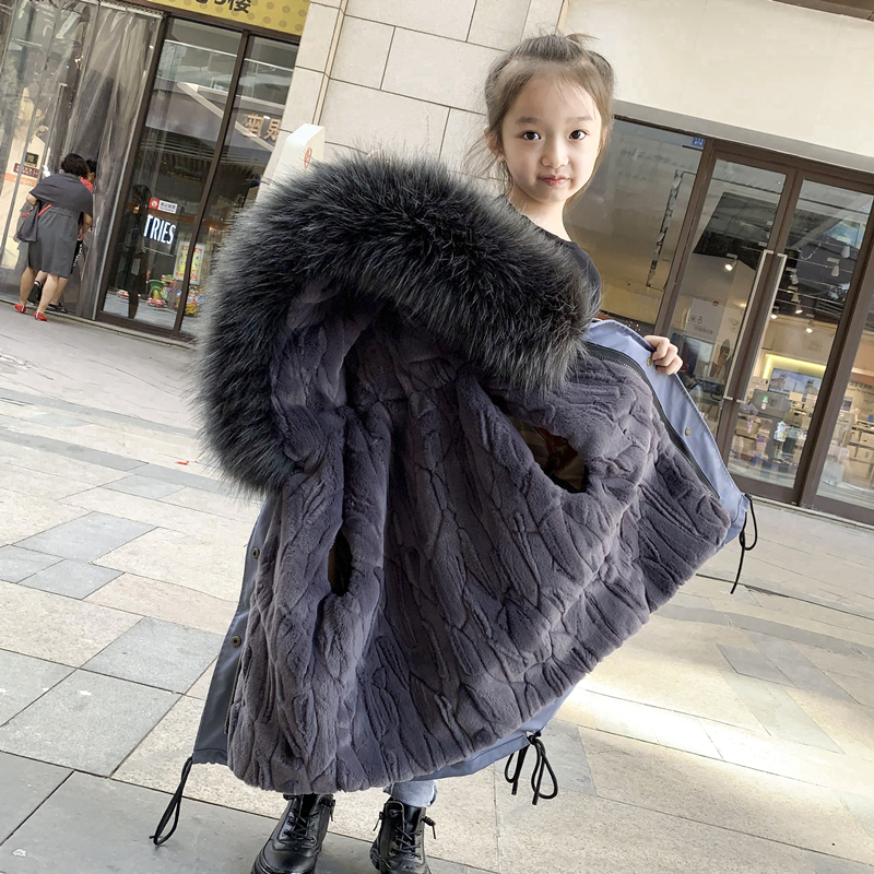 兒童派克服中長款冬裝男童女童連帽仿皮草外套寶寶加厚可拆卸棉衣在類目 童裝/嬰兒裝/親子裝, 棉襖/棉服中 - 來自Buy2taobao.com提供專業的淘寶代購服務