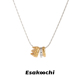 Esakoochi送你一枚小皇冠~原创设计金银拼项链几何圆环小众锁骨链