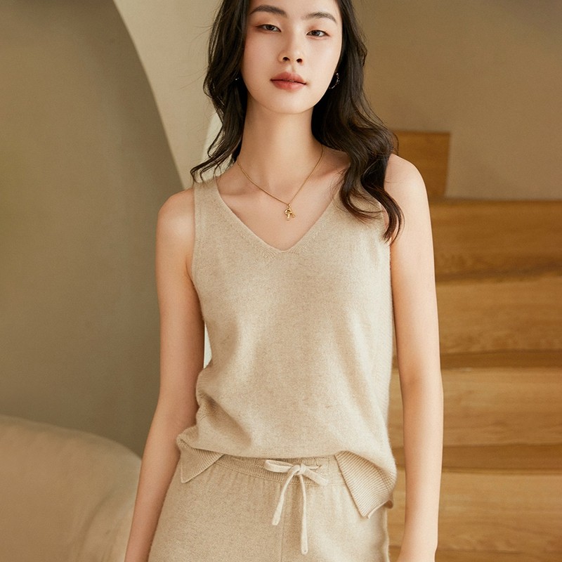 一折毛衣小吊带针织背心女内搭短款