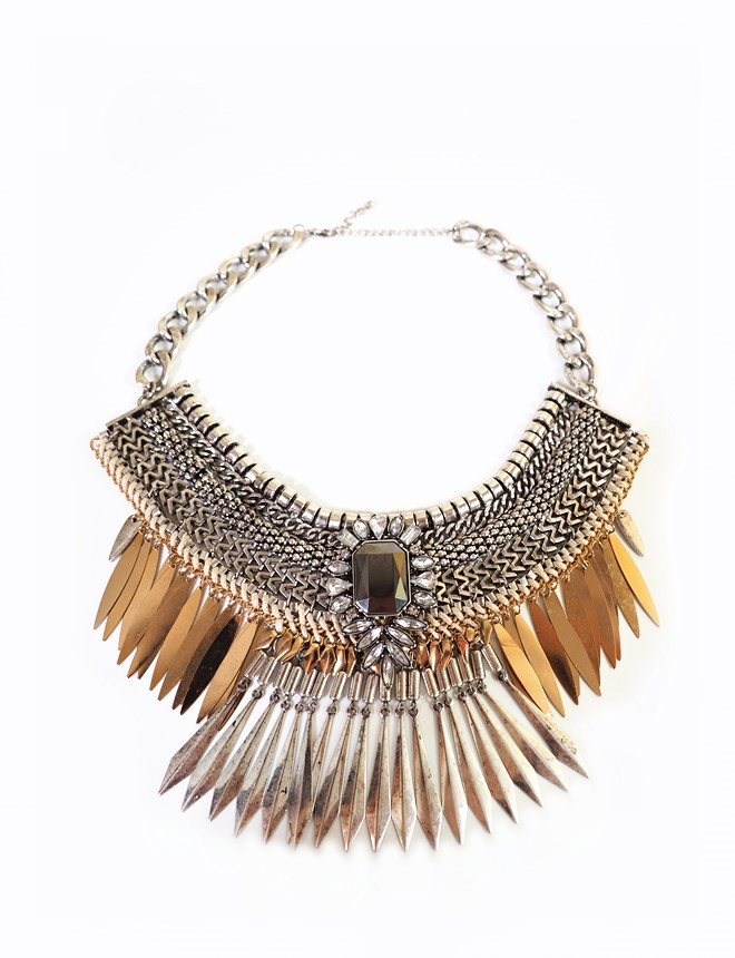 孤品 新款欧美走秀款 做旧部落复古摇滚短款 中东项链