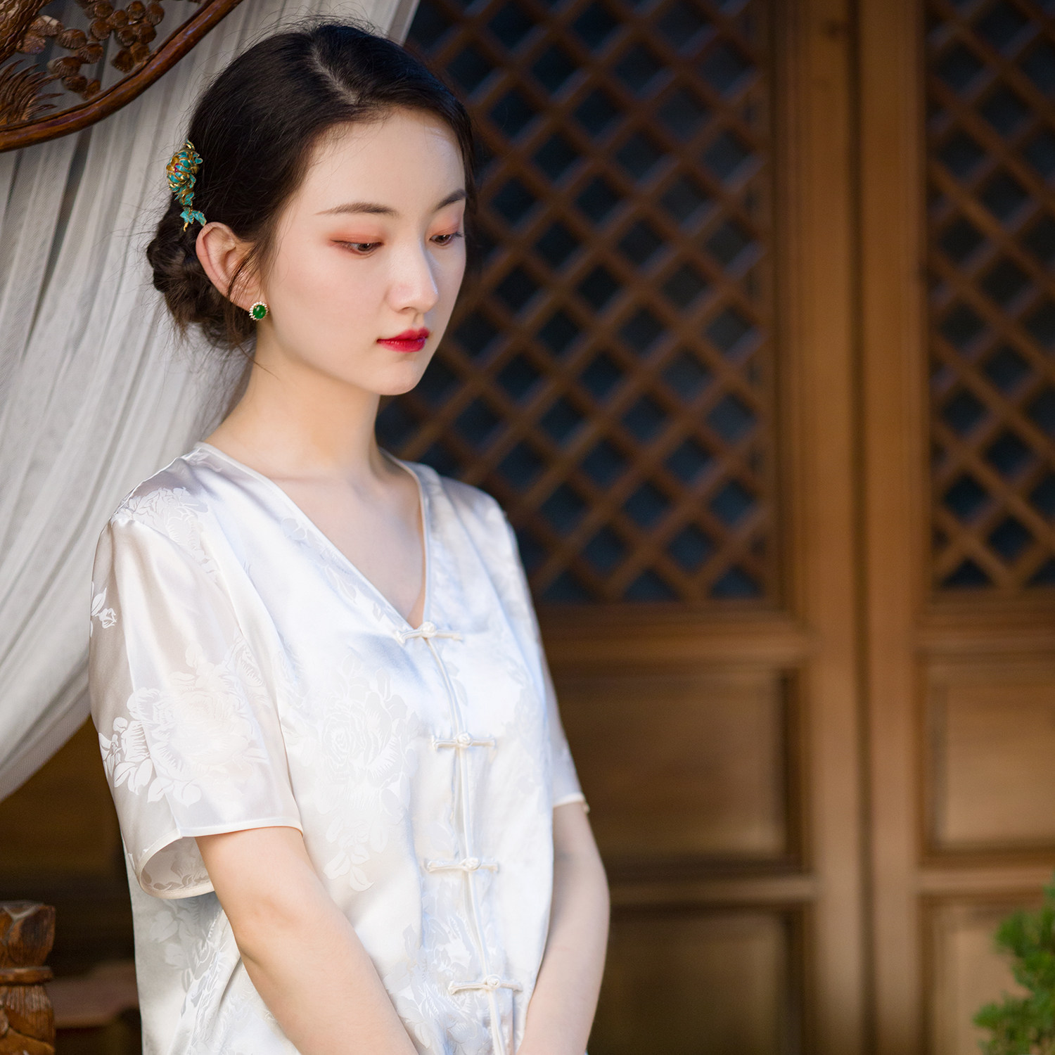 福利小衫【对襟短袖版】丨复古国风中式唐装休闲上衣手工盘扣全开