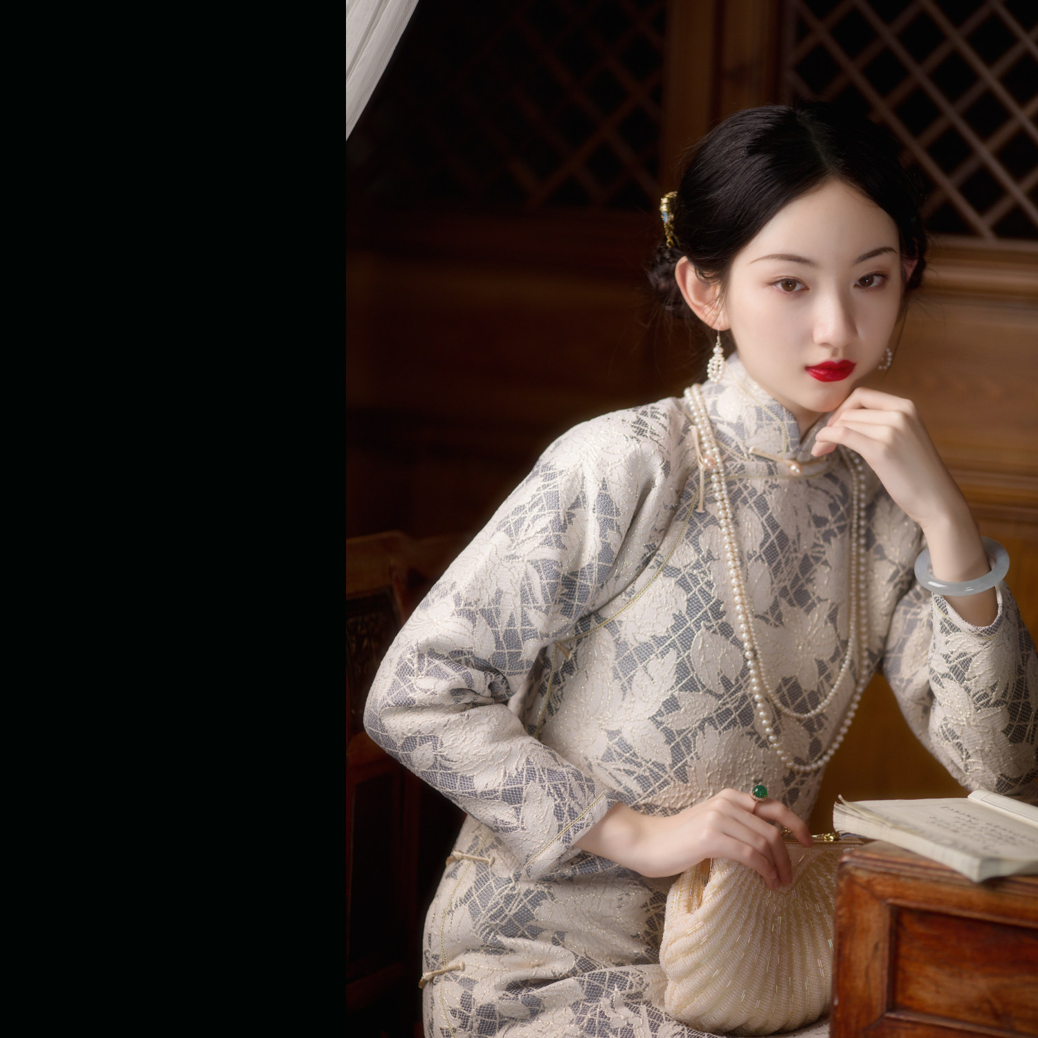 曲月霜如丨2021冬季新款丨民国风复古夹棉加厚保暖旗袍年轻款日常