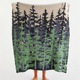北欧秋冬保暖A类半边绒毯子 简约森林风沙发盖毯软糯休闲针织毛毯