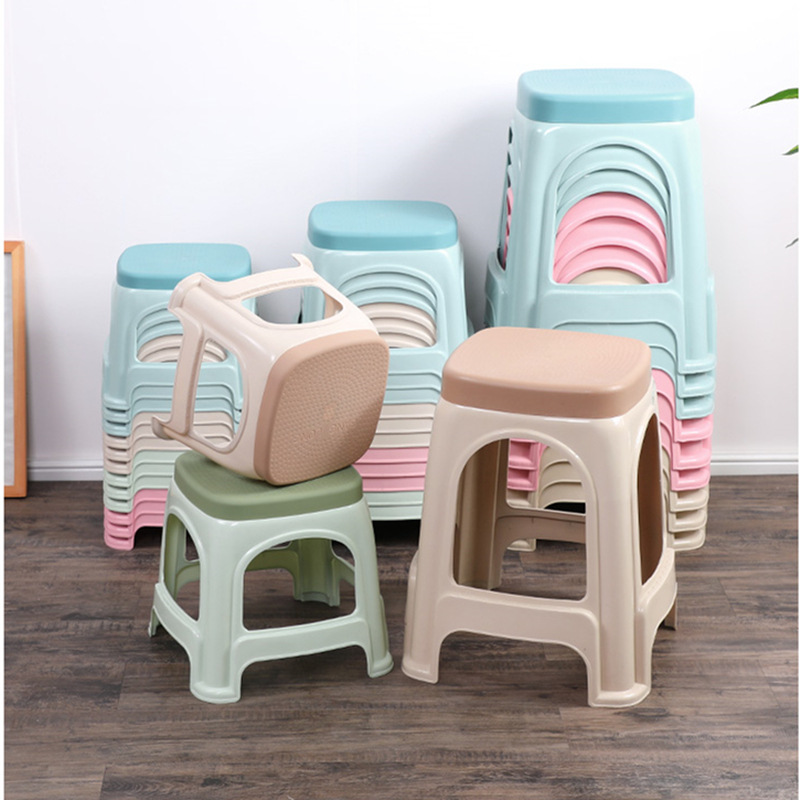 塑料凳子椅子加厚家用防滑成人结实饭桌矮凳高凳客厅防滑耐摔胶凳