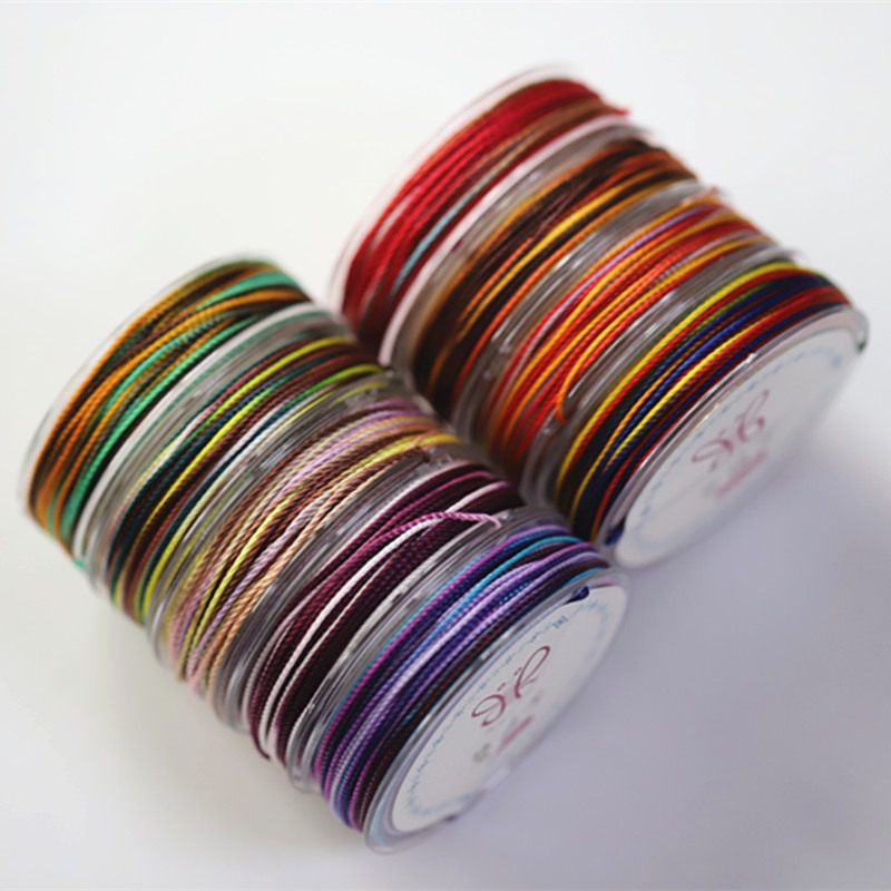 t4 24股彩色线渐变段染彩线端午节五彩红手绳手工diy编织手链线
