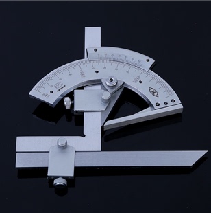 上海申工万能角度尺0-320度 量角器角度尺游标万能角度尺角度测量