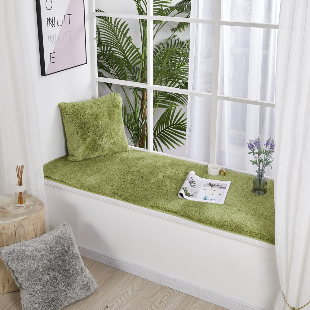 卧室 奢华_欧式小奢华毛绒飘窗垫北欧卧室装饰榻榻米坐垫窗台毯阳台