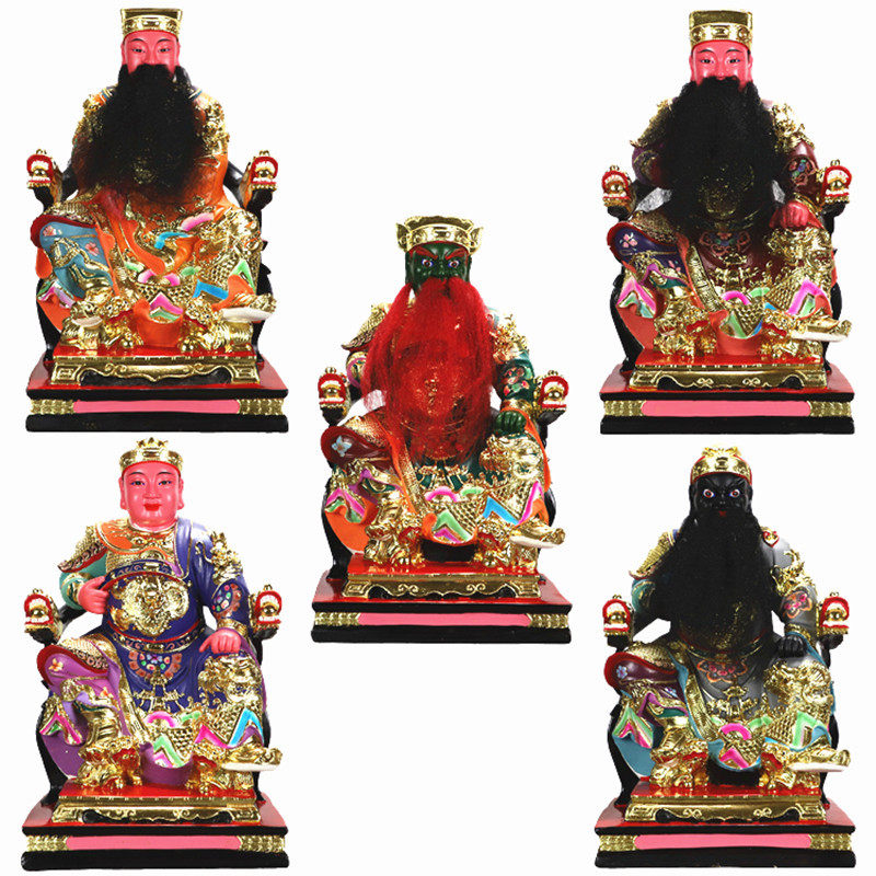 中式多款敦煌彩贴金五府王爷李王范王吴王池王朱王爷佛堂神像摆件