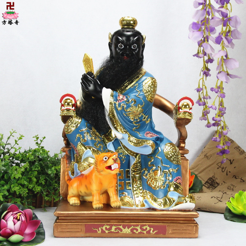 居家供奉七彩敦煌龙虎山张天师祖天师张道陵正一真人神像摆件——方