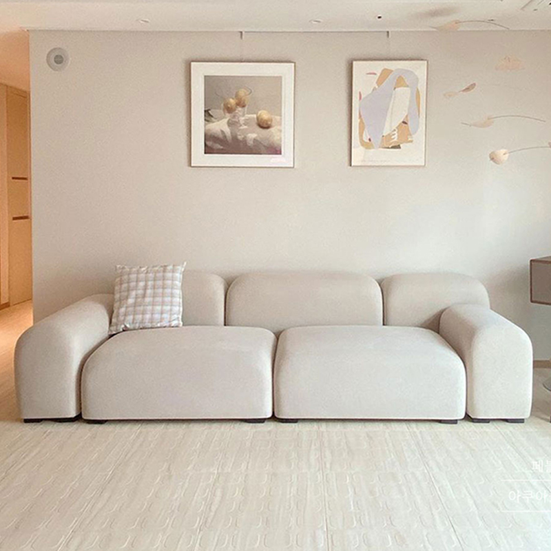 北欧现代极简约小户型网红ins奇点鹅卵石创意方模块组合布艺沙发