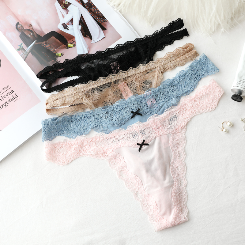 Pleasantly surprised behind sexy T-back Auntie E-006 Lace Underwear Solid Triangle pantsin the Lingerie/Men's underwear/Tracksuit , Briefs category - from Buy2taobao.com to provide professional Taobao agent buy service