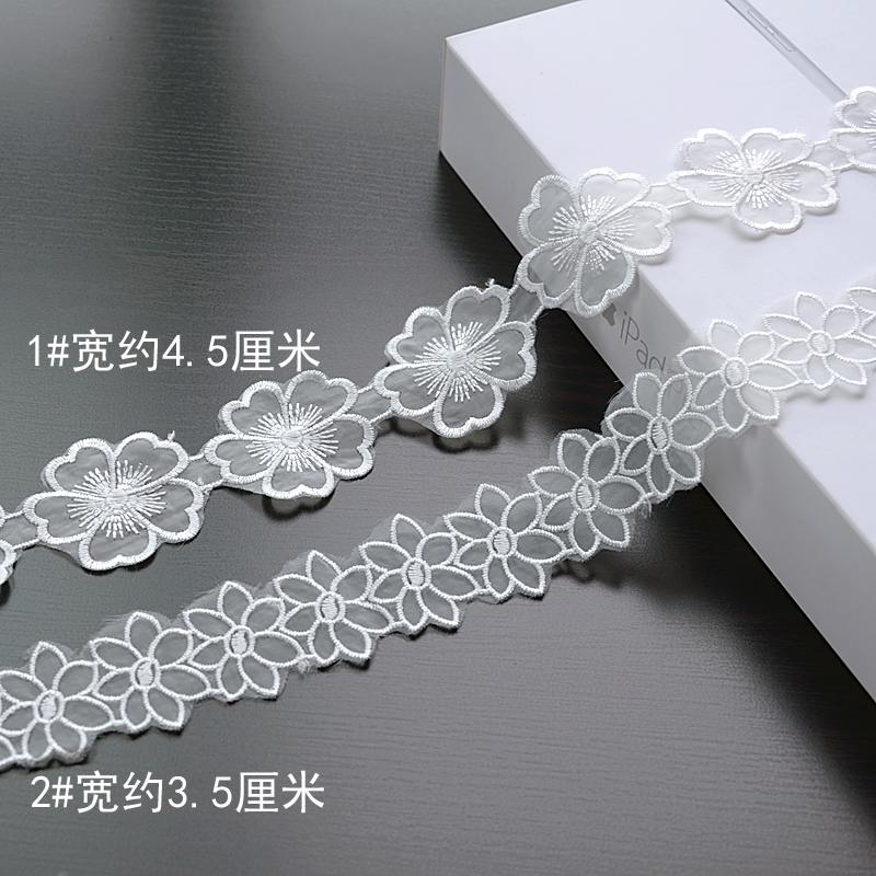 欧根纱底蕾丝花朵花边辅料diy新娘头饰服装婚纱饰品材料配件白色|msdalam kategori 纺织面料/辅料/配套, 纺织辅料, 服装花边 - dari Buy2taobao.com untuk memberikan perkhidmatan ejen Taobao profesional membeli