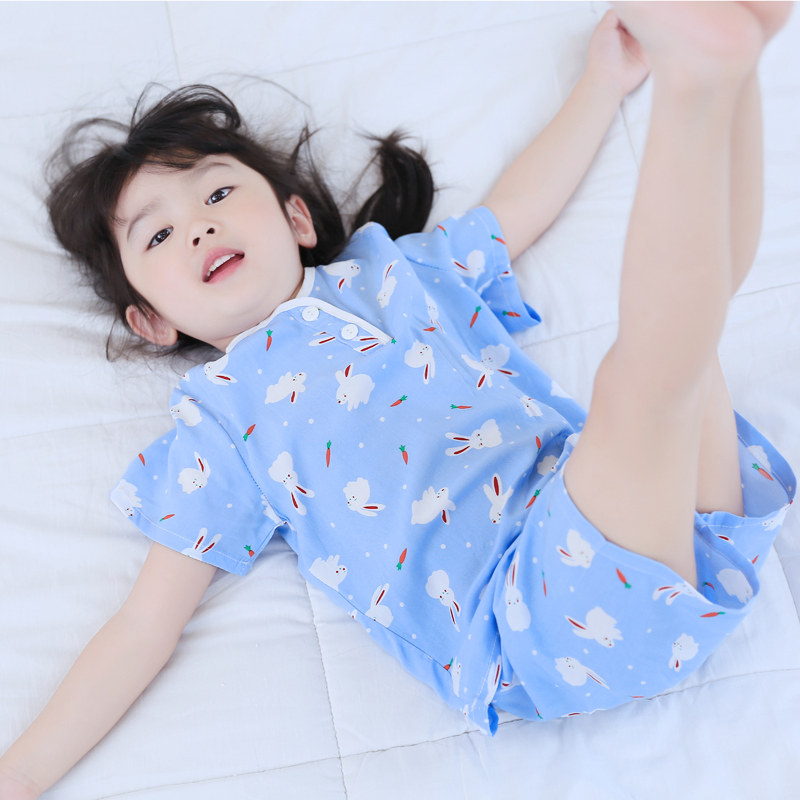 春夏季儿童短袖家居服套装男童女童宝宝绵绸薄款睡衣3-5 7-9周岁在类目 童装/婴儿装/亲子装, 儿童家居服, 家居服套装中 - 来自Buy2taobao.com提供专业的淘宝代购服务