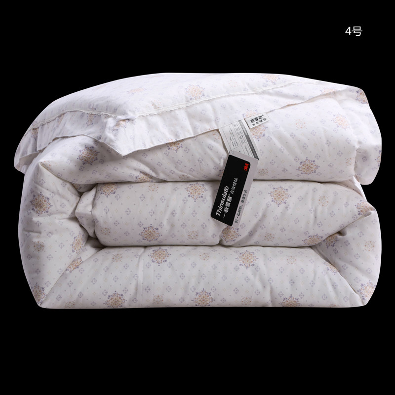 新雪丽暖绒被芯 全棉磨毛加厚保暖双人冬被 纯棉被子8斤被褥