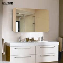 BOLEN 圆角无框镜浴室镜洗漱台镜卫生间镜子卫浴镜壁挂洗手间镜子