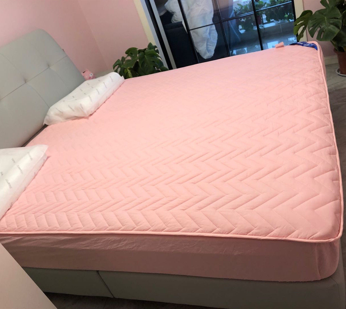 纯棉18床笠纯棉加厚夹棉席梦思床垫保护套全棉床垫罩床套单件15