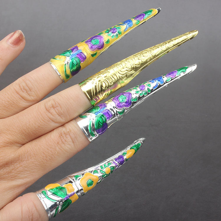 宫廷仿景泰蓝指甲套古装戏饰品延禧攻略如懿传同款配饰后妃护甲套