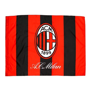 全新ac米兰队旗帜足球迷助威加油用品官方周边意甲经典红黑条纹
