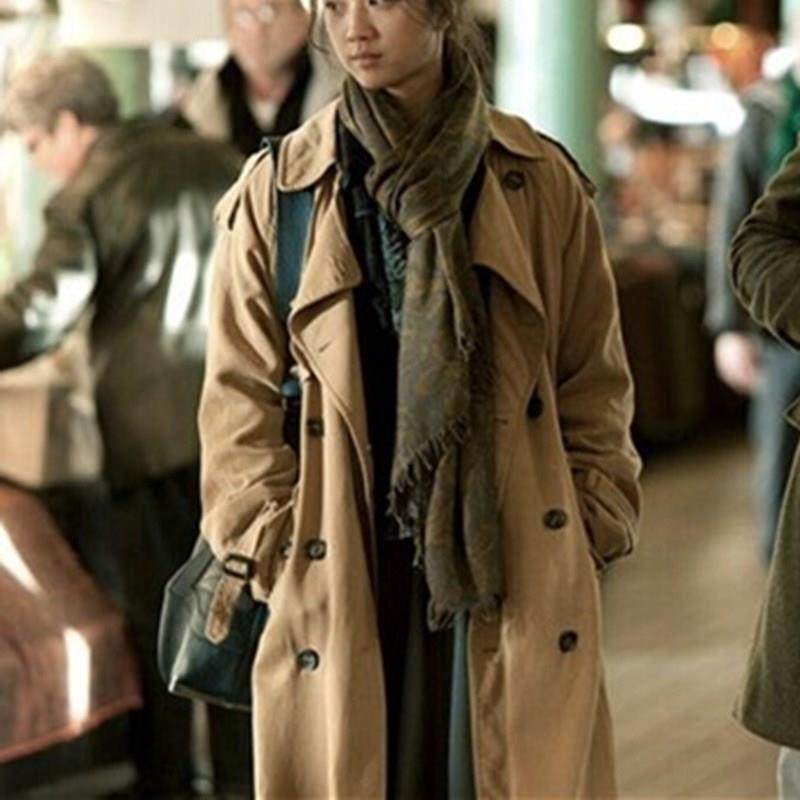 2021春秋新款外套女明星汤唯晚秋同款复古休闲宽松过膝中长款风衣