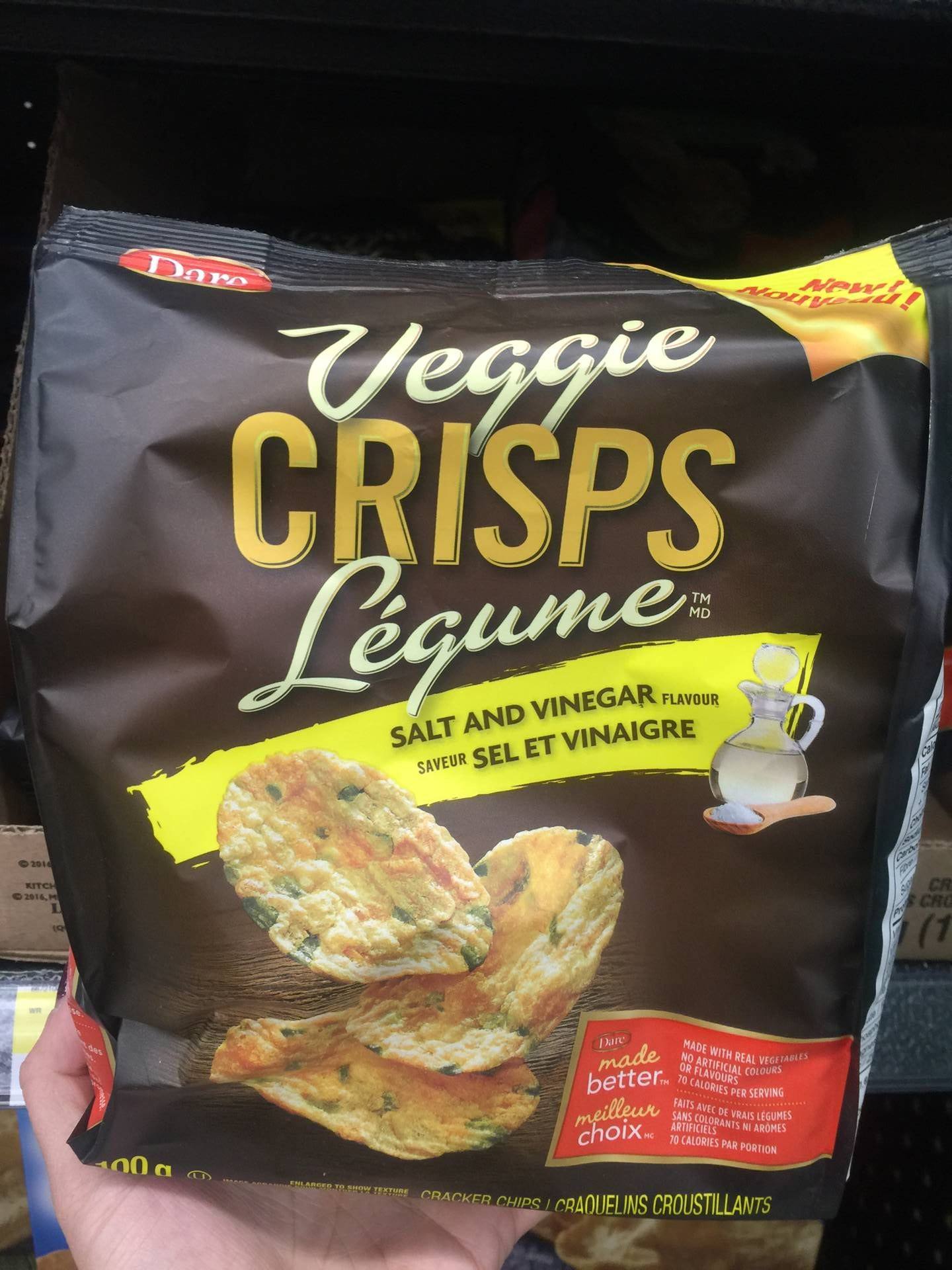 加拿大直邮 dare crisps cracker 谷物蔬菜薯片低脂粗粮零食100克