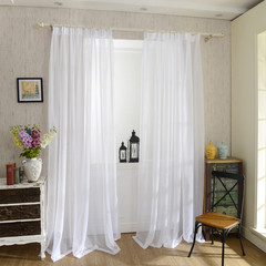 订做纯白色窗帘窗纱布料客厅飘窗落地窗卧室纱帘成品定制 包邮