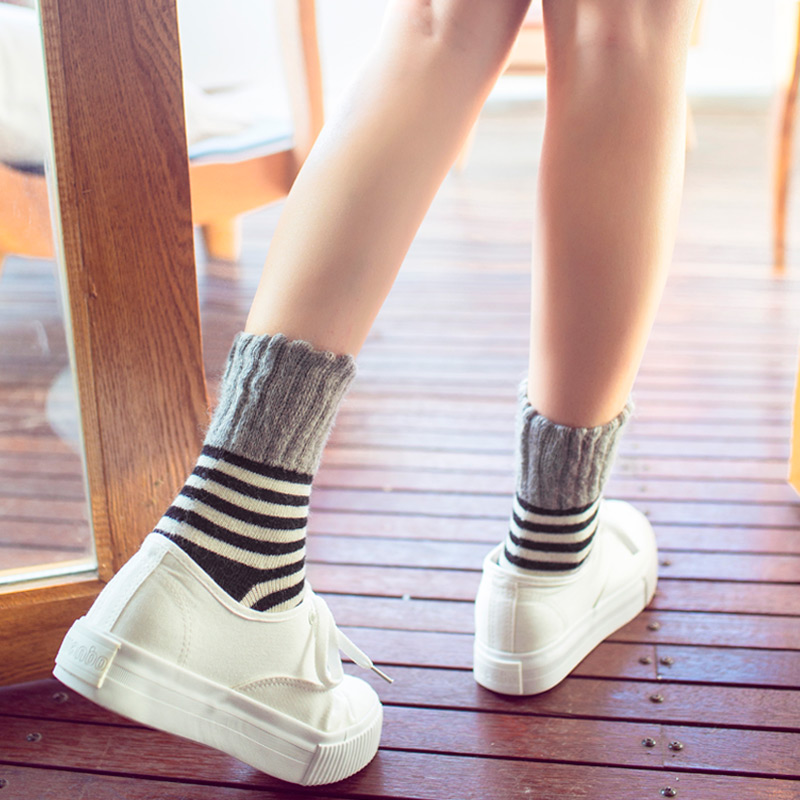 Spring and autumn payment Retro Flanging Cashmere socks stripe Cotton socks Sen family lace Plain colour Mosaic solar system Socksin the Lingerie/Men's underwear/Tracksuit , Sock/Bottoming socks/Stockings/Legs socks  category - from Buy2taobao.com to provide professional Taobao agent buy service