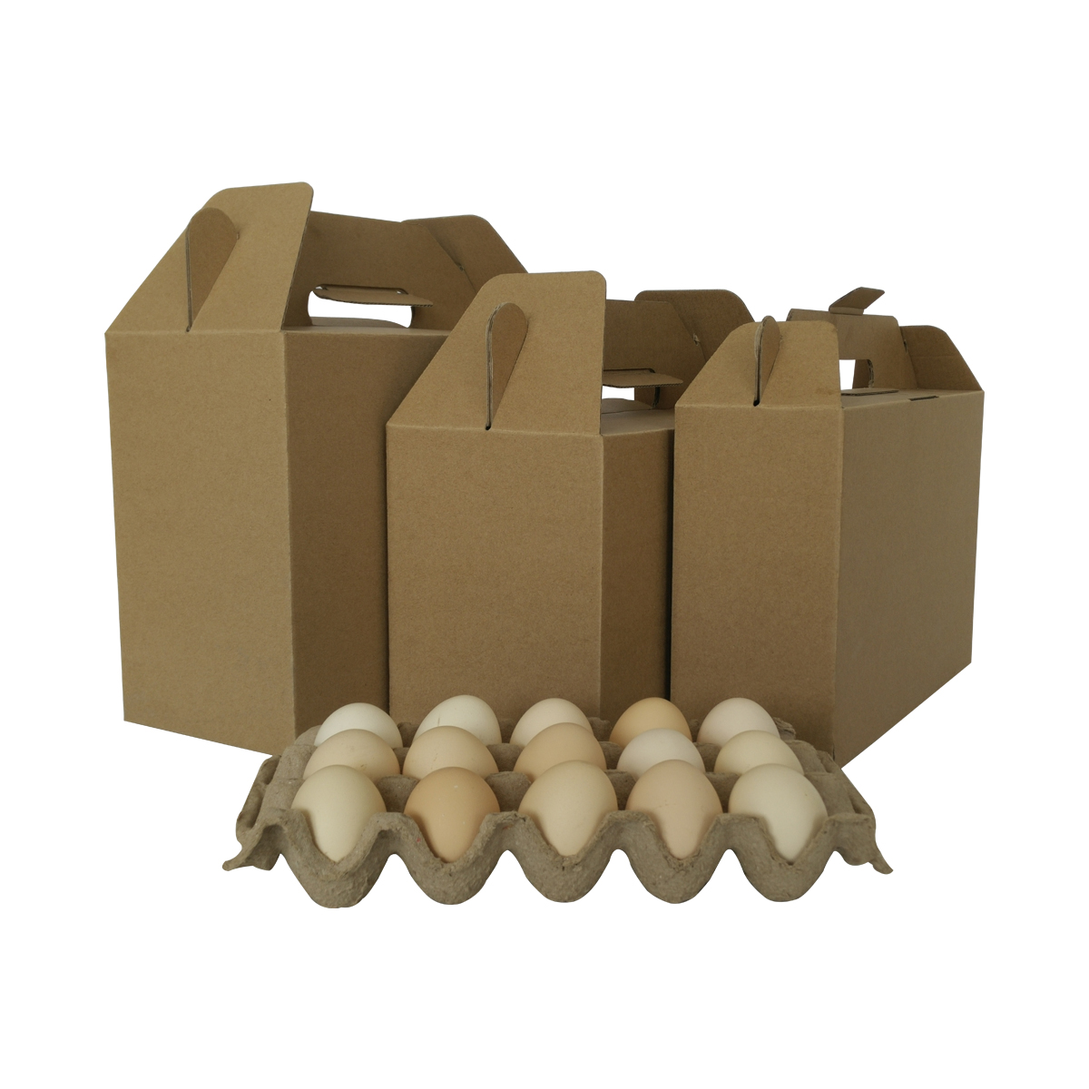 手提式土鸡蛋30枚60枚包装盒带蛋托礼盒水果礼品牛皮手提纸箱纸盒