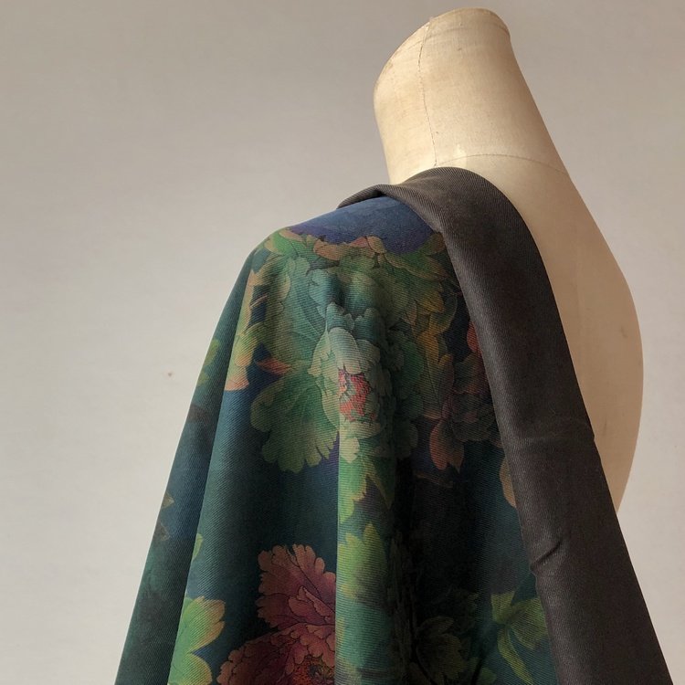 香云纱布料面料 清仓宽幅 真丝_加厚重磅绢纺真丝香云纱布料天然绢丝