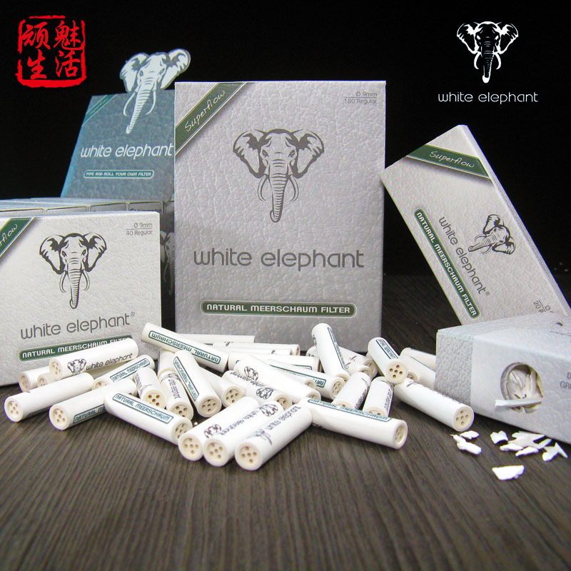 德国进口白象white elephant双陶瓷9mm烟斗烟嘴海泡石过滤烟芯