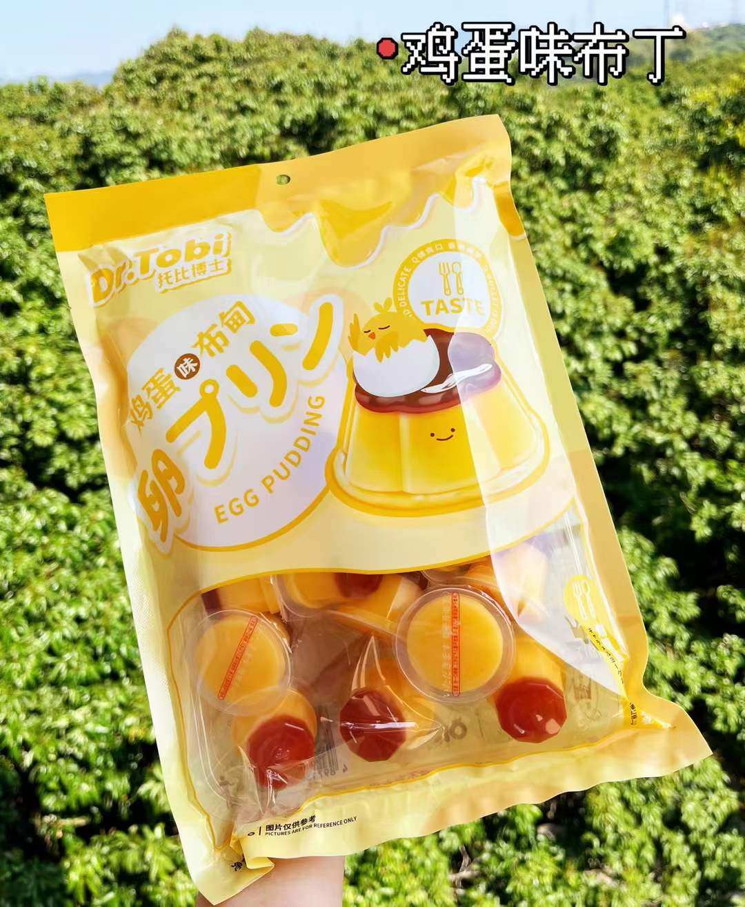 tobi托比博士 鸡蛋味布甸果冻408g*18包/箱