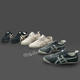 Onitsuka Tiger鬼塚虎男鞋女鞋黑色米色反毛皮加绒一脚蹬1183A438